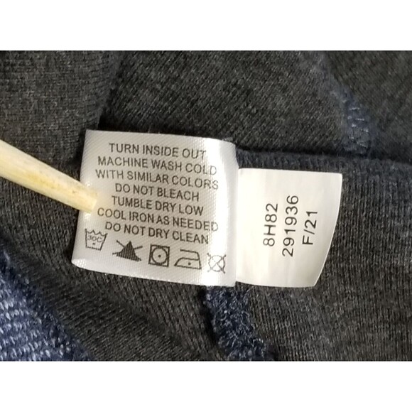 ORVIS Blue Pullover Knit Sweater Tan Leather Trim Elbow Patches Sz XL 1/4 Zip - Picture 9 of 9